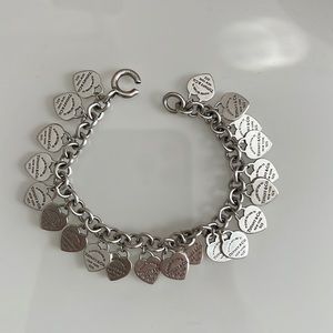 Tiffany and Co. Multi-Heart Tag Bracelet 7in